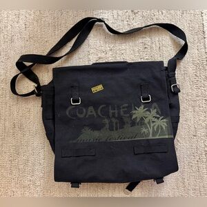 Vintage Y2K Coachella Valley Music and Arts Festival Canvas Messenger Bag